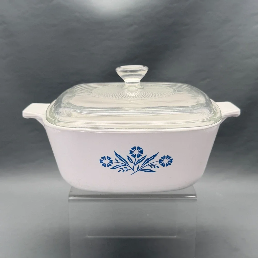 Vintage Corning Ware Blue Cornflower P-1 1/2-B 1.5 Qt Casserole w/ A-7-C Lid